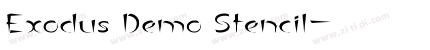 Exodus Demo Stencil字体转换